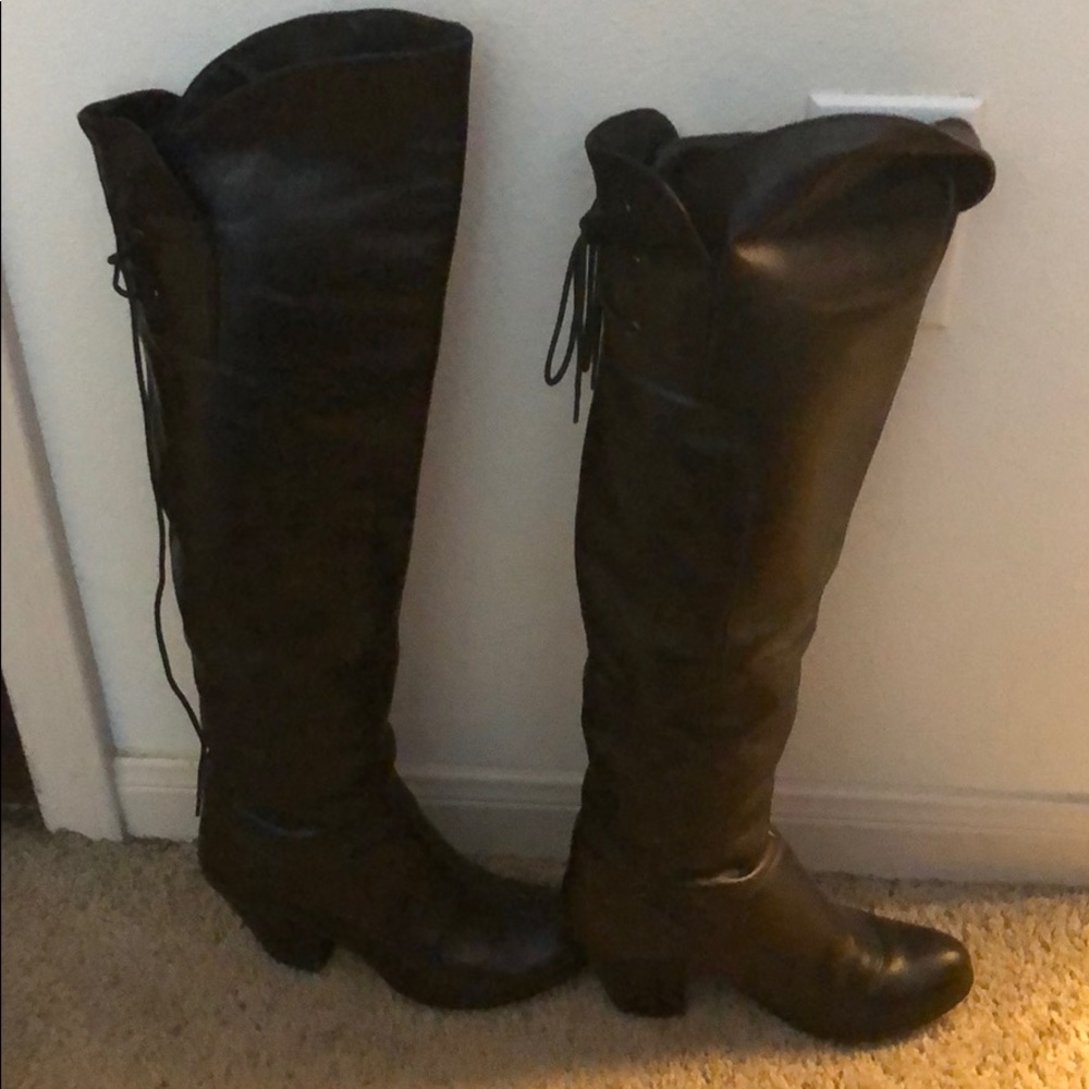 Women’s over the knee boots.